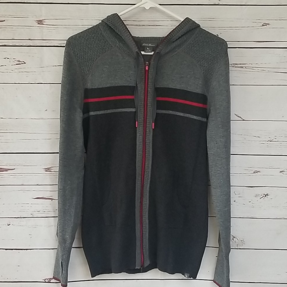 Eddie Bauer women's hooded cardigan/sweater